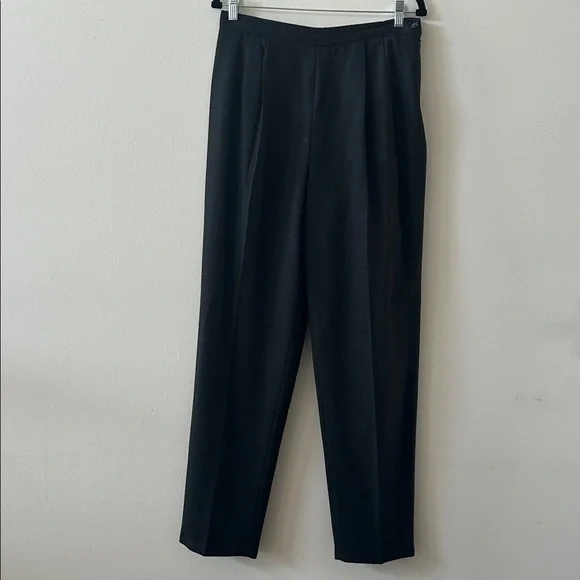 Vtg Talbots Wool Blend High Waist Pleated Trousers 30” Gray Dark Academia USA - Picture 1 of 11